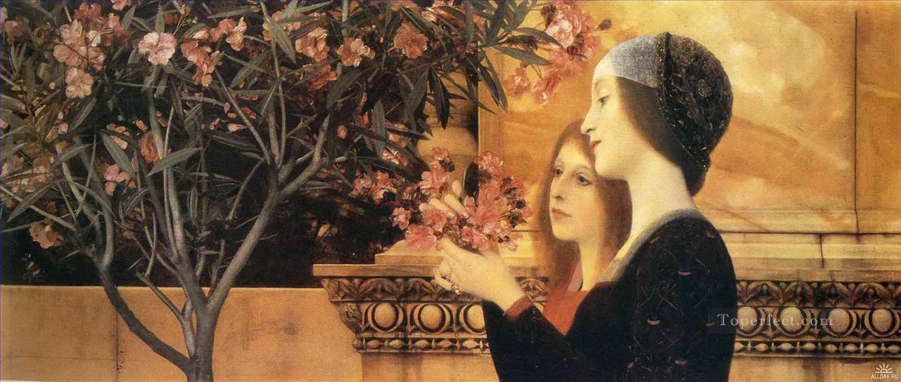 Dos muchachas con una adelfa Gustav Klimt Pintura al óleo